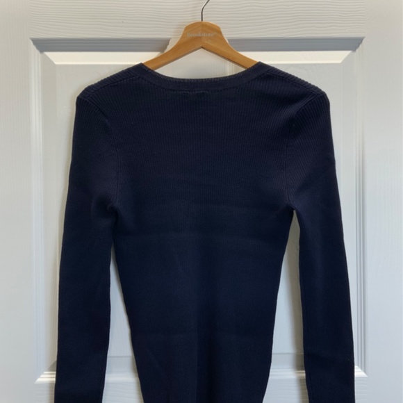 Anthropologie Moth Ribbed Knit V-Neck Pullover Sweater - Picture 15 of 16